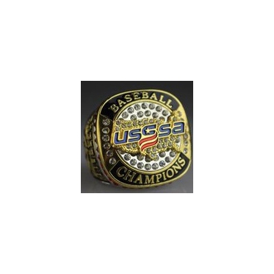 Gold USSSA championship rings for youth players